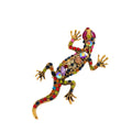 Red Gold Tone Gecko Crystal Metal Brooch Pin for Jackets and Lapels view 5
