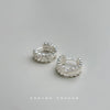 Silver Lace Hoops