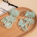 Mint Chiffon Look Flower Pearl Bead Statement Earrings view 3