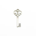 Scroll Crown Key Metal Charm in 3 Decorative Finishes view 4