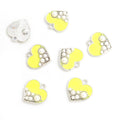 Pastel Enamel Heart Charms with Pearl Accents in Six Colors view 11