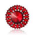 Round Glass Rhinestone Brooch Large Center Stone Five Colors view 5