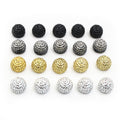 Textured Black Half Round Resin Cabochons for Jewelry Making view 5