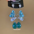 Butterfly Crystal Teardrop Chandelier Stud Earrings view 4
