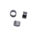 Grid Pattern Cylinder Large Hole Metal Bead for Jewelry Making view 4