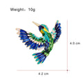 Hummingbird Enamel Metal Brooch Pin for Jackets and Lapels view 2