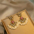 Ornate Floral Chandelier Statement Earrings in Six Colorways view 7