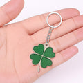 Green Wooden Four Leaf Clover Keychain Lucky Plaque view 3