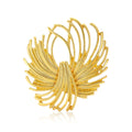Matte Gold Firework Burst Openwork Metal Brooch Pin view 5