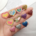 Colorful Heart Metal Charms for Jewelry and Craft Projects view 4