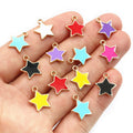 Small Enamel Star Charms in Nine Color Styles for Jewelry view 5