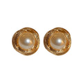 Gold-Tone Wrapped Pearl Stud Earrings For Women Jewelry view 5