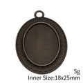 Scroll Border Oval Cabochon Pendant Setting Jewelry Making Component view 3