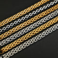 Watch Band Style Link Bracelet Gold Steel Or Black 20cm view 2