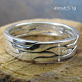 Silver Tone Wide Wave Texture Band Ring Sizes 6-10 view 4
