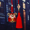 Mixed Fortune Deity Car Hangers in Six Constructions plus One Plain Red Tassel view 6