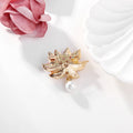 Pink Gold Tone Lotus Metal Brooch Pin for Jackets and Lapels view 5