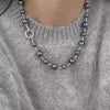 Gray Ball Necklace