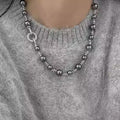 Double Strand Pearl Bead Necklace Bracelet 3 Styles view 8
