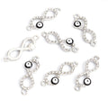 Rhinestone Infinity Evil Eye Two Loop Connectors in 12 Styles view 8