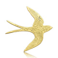 Flying Swallow Brooch in Polished Metal for Jackets and Scarves view 1