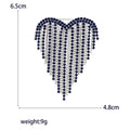 Crystal Heart Fringe Brooch in Six Jeweled Color Finishes view 11