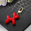 Gold Tone Balloon Dog Clip Keychains in Fourteen Colors view 4