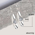 Oval Openwork Drop Earrings with Three Crystal Colors view 5