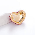Red Heart Crystal Metal Brooch Pin for Jackets and Lapels view 3