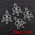 Antique Silver Filigree Multi Loop Earring Connectors view 7