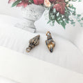 Black Zinc Alloy Cartoon Charm Pendant for DIY Earrings Keychain Jewelry Accessories