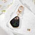 Black Resin Pressed Flower Keychains in Six Designs view 4