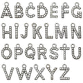 Metallic Alphabet Letter Metal Charms with 54 Listed Options view 6