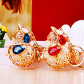 Crystal Lucky Gourd Keychains with Matching Fortune Cord Sets view 3