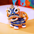 Crystal Lion Dance Keychains with Coin Details in Seven Colors view 6