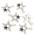 Crystal Open Star Charms in Six Enamel Colors and Two Metal Tones view 10