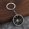 Multi-Spoke Car Wheel Rim Keychain in Five Color Finishes view 4