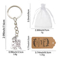 Kneeling Angel Metal Keychain, Organza Bag And Thank You Tag Set view 2