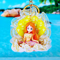 Glitter Shell Mermaid Doll Keychains in Eleven Color Options view 4