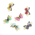 Enamel-Look And Printed Silver Gold Butterfly Alloy Charms in 12 Styles view 3