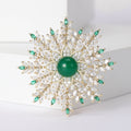 Layered Crystal Snowflake Brooch in Five Center Colors view 6