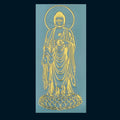 Gold-Tone Metal Buddhist Deity Figure Cutout Decoration view 8