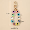 Circular Beaded Loop Evil Eye Clip Keychains in Five Options view 4