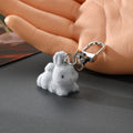 Flocked Mini Bunny Resin Keychains 7 Pose Color Styles view 9