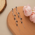 Eleven Color Leaf Vine Extra Long Threader Dangle Earrings view 11