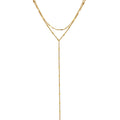 Double Layer Y Lariat Side Chain Necklace Long Tassel view 5