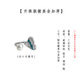 Silver Tone Blue Butterfly Wing Clear Stone And Pearl Open Ring view 2