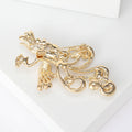 Crystal Phoenix Brooch in Gold and Silver Tones Jacket and Scarf Accessory view 3