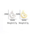 Crystal Moon and Star Alloy Charm Pendants in Two Metal Tones view 5