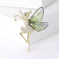 Crystal Fairy Brooch with Translucent Butterfly Wings view 7